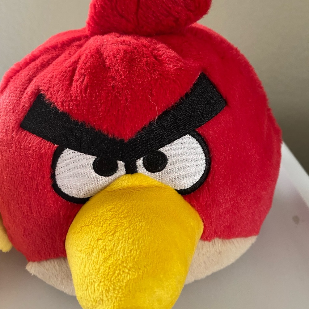lot of 2 Angry Birds plush stuffed toys Large Red Ball And Small Banana Bird - Picture 3 of 11